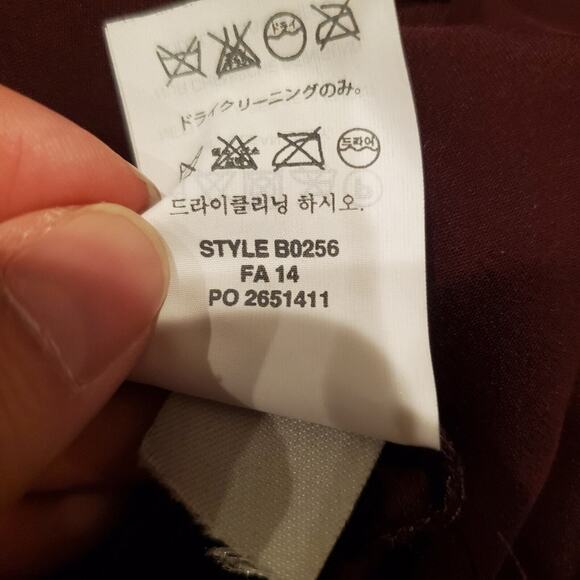 J.crew maroon silk longline sleeveless button up blouse 8 - Picture 6 of 6